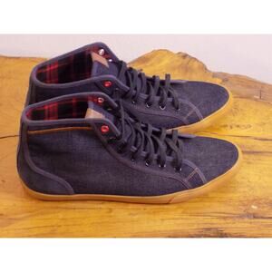 Ben Sherman Blue Denim lace up High Top sneaker shoes mens size 12